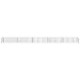 Berkfield Home Durable Gabion Raised Bed Galvanised Steel 450x30x30 cm in Silver - Size: 450 x 30 x 30 cm - thumbnail 4