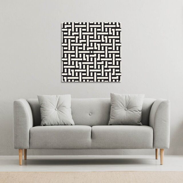 Benjamin Tate Design Woven Pattern (Canvas Print) / 114 x 114 x 4cm in Natural - Size: 114 x 114 x 4 cm - image 1