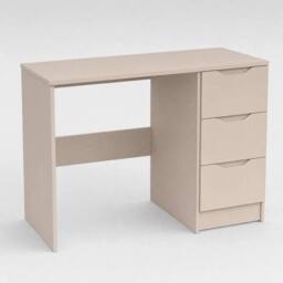 Havendro Matt Putty 3 Drawer Vanity Dressing Table Home Office in Beige - thumbnail 1