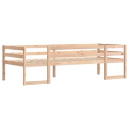 Berkfield Home Kids' Bed Frame without Mattress 75x190 cm Small Single Solid Wood Pine in Brown - thumbnail 3