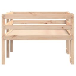 Berkfield Home Kids' Bed Frame without Mattress 75x190 cm Small Single Solid Wood Pine in Brown - thumbnail 6