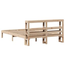 Berkfield Home Bed Frame with Headboard without Mattress 160x200 cm in Brown - thumbnail 6
