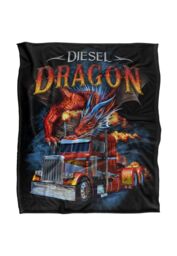 JQ Licensing En-Jw-Jp Diesel Dragon Semi-Truck Silky Touch Super Soft Throw Blanket 152 X 127 cm in White - thumbnail 1