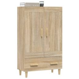 Berkfield Home Highboard Sonoma Oak 70x31x115 cm Engineered Wood in Brown - Size: 70 x 31 x 115 cm - thumbnail 5