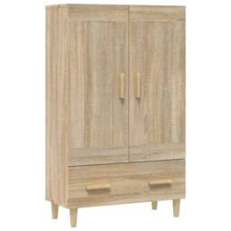 Berkfield Home Highboard Sonoma Oak 70x31x115 cm Engineered Wood in Brown - Size: 70 x 31 x 115 cm - thumbnail 2