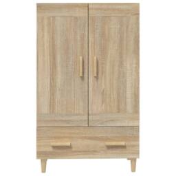Berkfield Home Highboard Sonoma Oak 70x31x115 cm Engineered Wood in Brown - Size: 70 x 31 x 115 cm - thumbnail 6