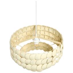 Wyld and Coco Coconut Shell Chandelier Pendant Light Beige Boho Handcrafted Elegance - thumbnail 5