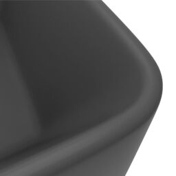Berkfield Home Luxury Wash Basin Matt Dark Grey 41x30x12 cm Ceramic - Size: 41 x 30 x 12 cm - thumbnail 5