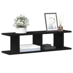 Berkfield Home Wall Shelves 2 pcs Black Oak 75x18x20 cm Engineered Wood - Size: 75 x 18 x 20 cm - thumbnail 4