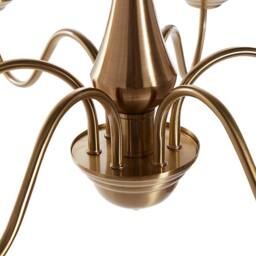 Wyld and Coco 6-Light Brass Chandelier with Emperor Acrylic Shades in Bronze - thumbnail 5