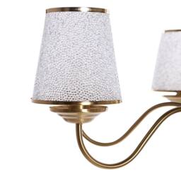Wyld and Coco 6-Light Brass Chandelier with Emperor Acrylic Shades in Bronze - thumbnail 4