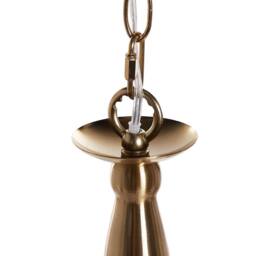 Wyld and Coco 6-Light Brass Chandelier with Emperor Acrylic Shades in Bronze - thumbnail 6
