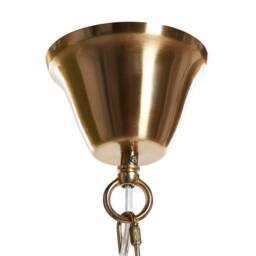 Wyld and Coco 6-Light Brass Chandelier with Emperor Acrylic Shades in Bronze - thumbnail 7