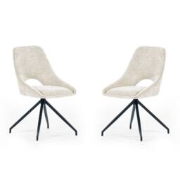 Cheshire Pembroke Premium Cream Chenille Upholstered Dining Chairs - Set of 2 - thumbnail 1