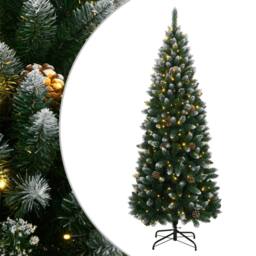 Berkfield Home Realistic Artificial Christmas Tree 300 LEDs 240 cm in Green - thumbnail 2