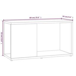 Berkfield Home TV Cabinet Grey Sonoma 60x24x32cm Engineered Wood - Size: 60 x 24 x 32 cm - thumbnail 8