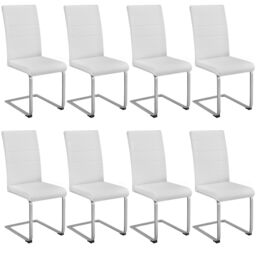 tectake Dining Chairs Bettina Set Of 6 - White - Size: 6 Pack