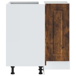 Berkfield Home Kitchen Corner Base Cabinet Kalmar Smoked Oak Engineered Wood in Brown - thumbnail 6