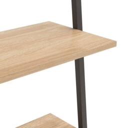 Berkfield Home 5-Tier Leaning Shelf Light Brown & Black 64x34x185.5 cm - thumbnail 6