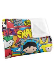 Warner Brothers Justice League Officially Licensed Silky Touch Super Soft Throw Blanket 152 x 127 cm in White - thumbnail 3