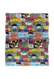Warner Brothers Justice League Officially Licensed Silky Touch Super Soft Throw Blanket 152 x 127 cm in White - thumbnail 1