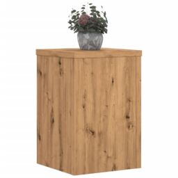Berkfield Home Plant Stands 2 pcs Artisan Oak 20x20x30 cm Engineered Wood in Brown - Size: 20 x 20 x 30 cm - thumbnail 3