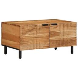 Berkfield Home Table Coffee Table 80x50x40 cm Solid Wood Acacia in Brown - Size: 80 x 50 x 40 cm - thumbnail 2