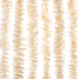 Berkfield Home Fly Curtain Beige & White 56x200 cm Chenille - thumbnail 6
