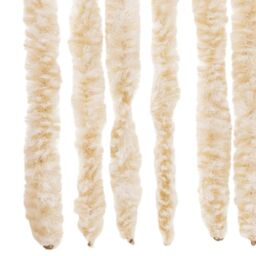 Berkfield Home Fly Curtain Beige & White 56x200 cm Chenille - thumbnail 5
