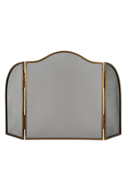 KDMD Antiqued Brass Fire Screen - Classic Fireplace Safety & Decor in Gold - image 1