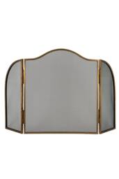 KDMD Antiqued Brass Fire Screen - Classic Fireplace Safety & Decor in Gold - thumbnail 1