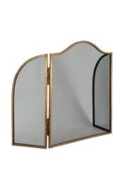 KDMD Antiqued Brass Fire Screen - Classic Fireplace Safety & Decor in Gold - thumbnail 2