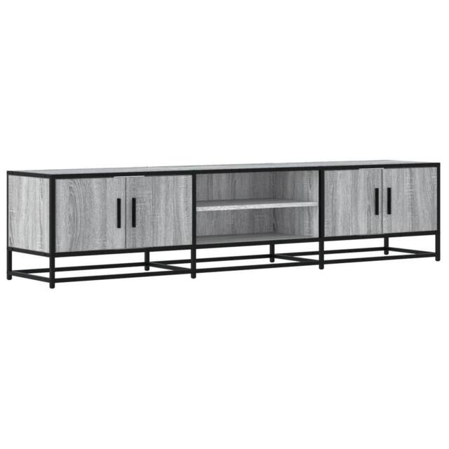 Berkfield Home TV Cabinet Grey Sonoma 180x35x41 cm Engineered Wood - Size: 180 x 35 x 41 cm - image 1