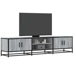 Berkfield Home TV Cabinet Grey Sonoma 180x35x41 cm Engineered Wood - Size: 180 x 35 x 41 cm - thumbnail 2