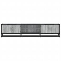 Berkfield Home TV Cabinet Grey Sonoma 180x35x41 cm Engineered Wood - Size: 180 x 35 x 41 cm - thumbnail 4