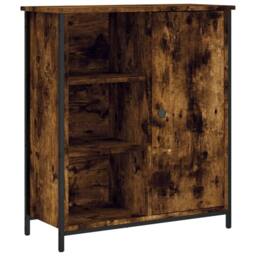 Berkfield Home Sideboard Smoked Oak 70x30x80 cm Engineered Wood in Brown - Size: 70 x 30 x 80 cm - thumbnail 3