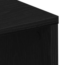 Berkfield Home Black Oak Desk - 102.5x35x75 cm Made from Engineered Wood - thumbnail 8