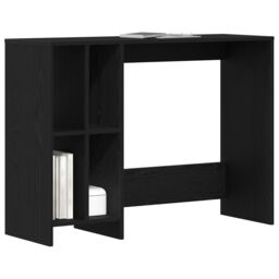 Berkfield Home Black Oak Desk - 102.5x35x75 cm Made from Engineered Wood - thumbnail 3