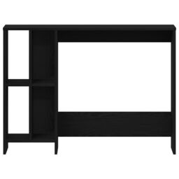 Berkfield Home Black Oak Desk - 102.5x35x75 cm Made from Engineered Wood - thumbnail 6