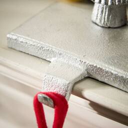 Dibor Cast Iron Silver Decorative Stocking Hook Christmas Stocking Holder - Size: 1 Pack - thumbnail 5