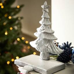 Dibor Cast Iron Silver Decorative Stocking Hook Christmas Stocking Holder - Size: 1 Pack - thumbnail 1