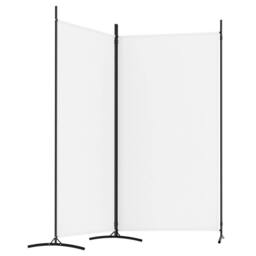 Berkfield Home Durable 2-Panel Room Divider White 175x180 cm Fabric - thumbnail 4