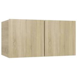 Berkfield Home 8 Piece TV Cabinet Set Sonoma Oak Engineered Wood in Tan - thumbnail 5