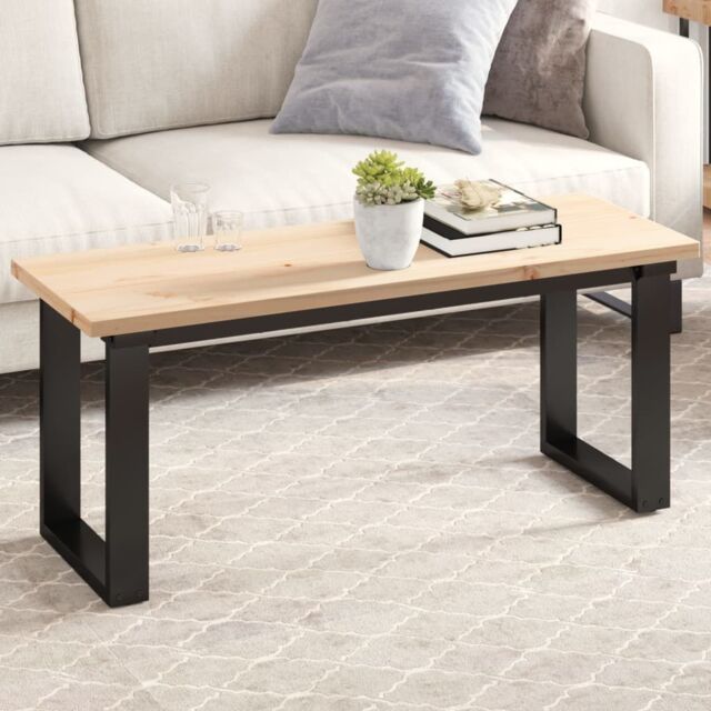 Berkfield Home Table Top 110x40x2.5 cm Rectangular Solid Wood Pine in Brown - image 1
