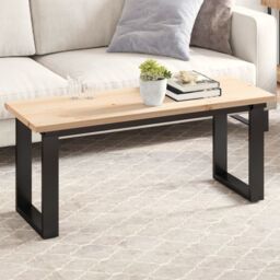 Berkfield Home Table Top 110x40x2.5 cm Rectangular Solid Wood Pine in Brown - thumbnail 1