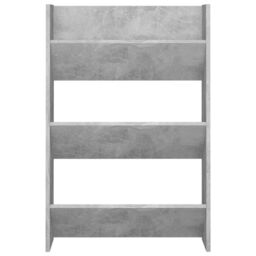 Berkfield Home Wall Shoe Cabinet Concrete Grey 60x18x90 cm Engineered Wood - Size: 60 x 18 x 90 cm - thumbnail 4