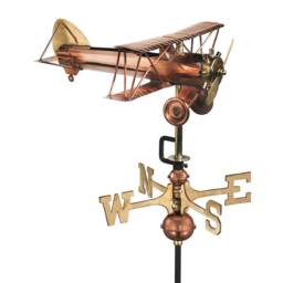 Good Directions Cottage Bi Plane Copper Weathervane - H44 x W40 x L33 cm