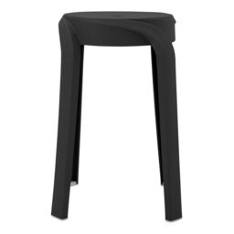 Living and Home 10 Pcs Plastic Stackable Round Stools Dining Chair ( Load Capacity 150kg ) in Black - thumbnail 5