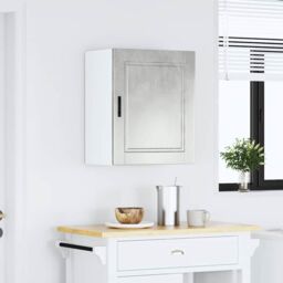 Berkfield Home Kitchen Wall Cabinet¬†Porto Concrete Grey Engineered Wood in Brown - thumbnail 3
