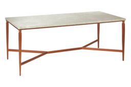 Orsina Luxe Design White Marble Top Coffee Table, Decorative Table For Livingroom, Durable Modern Coffee Table - thumbnail 3